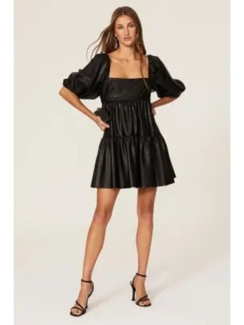 R-18. Amanda Uprichard Faux Leather Maisie Dress